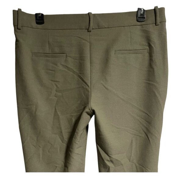 Zara Womens  Olive Green Slim Fit Dress Pants XXL Pockets Slits office Career - Picture 6 of 12
